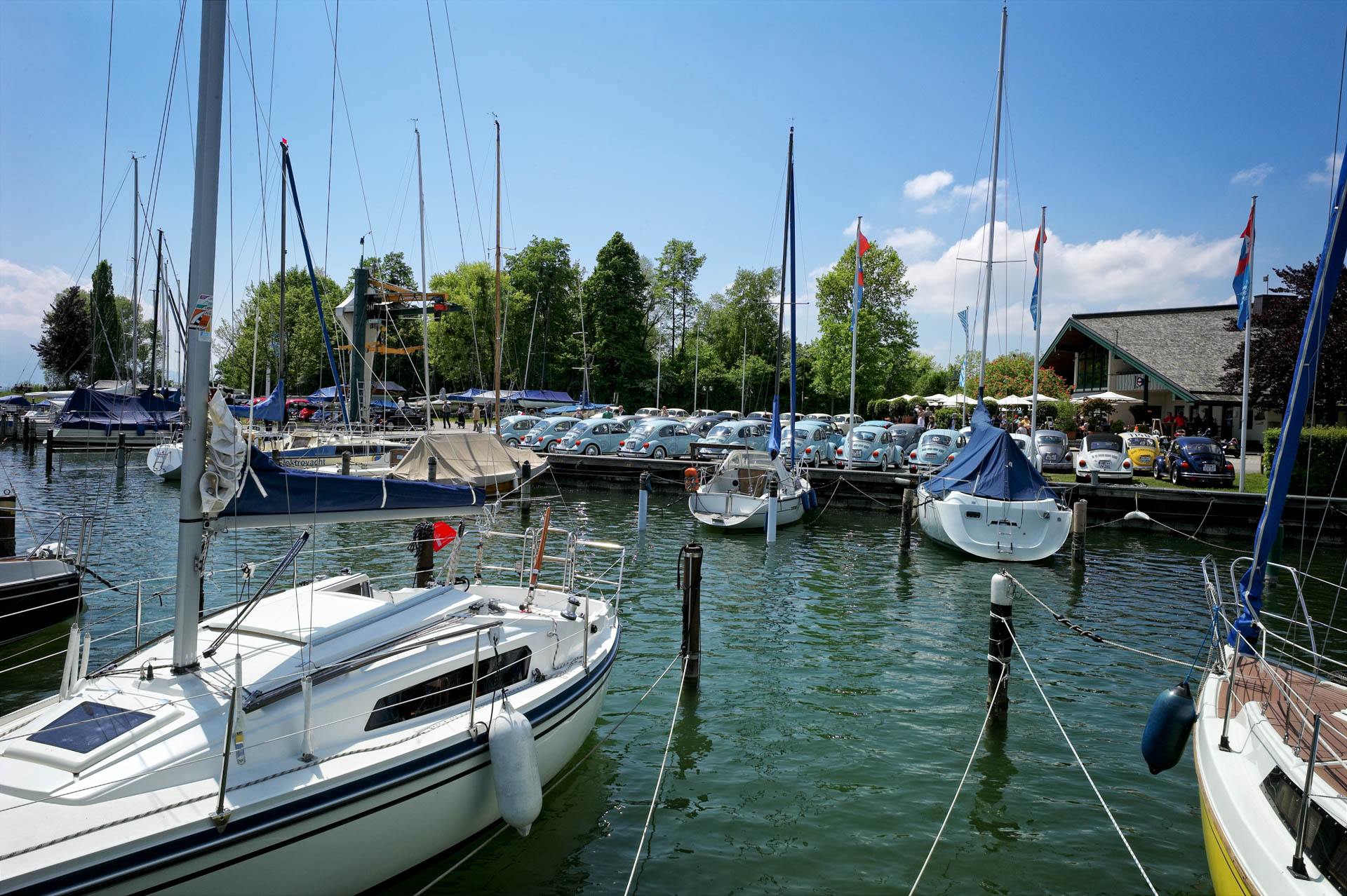 Seebruck/Chiemsee at the harbour inn