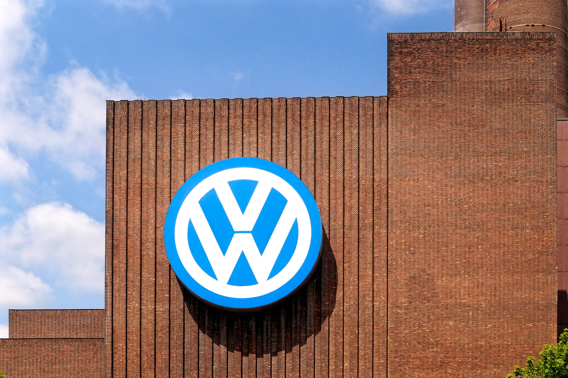 VW logo on the old power station