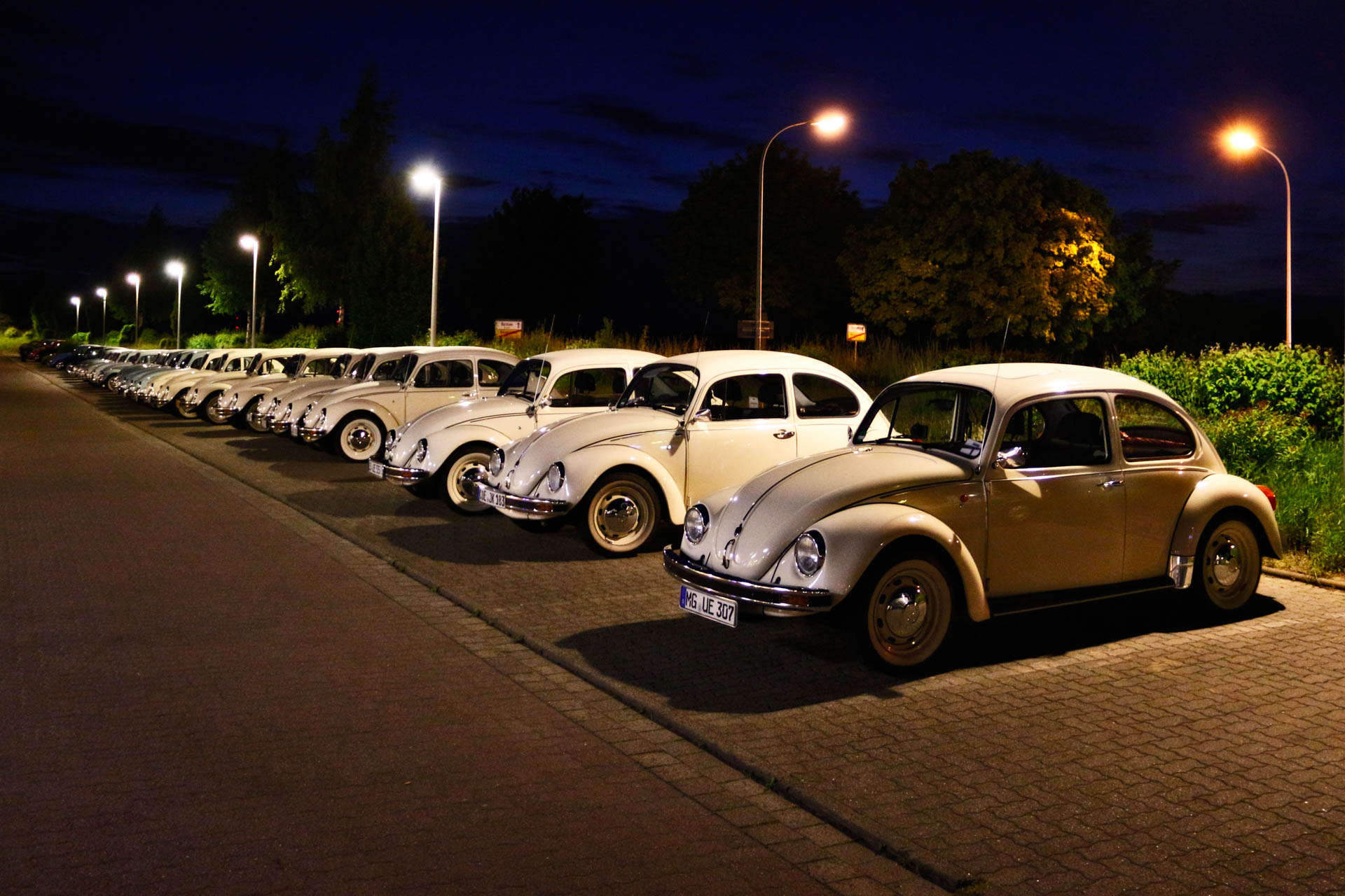 Night view from the hotel car park