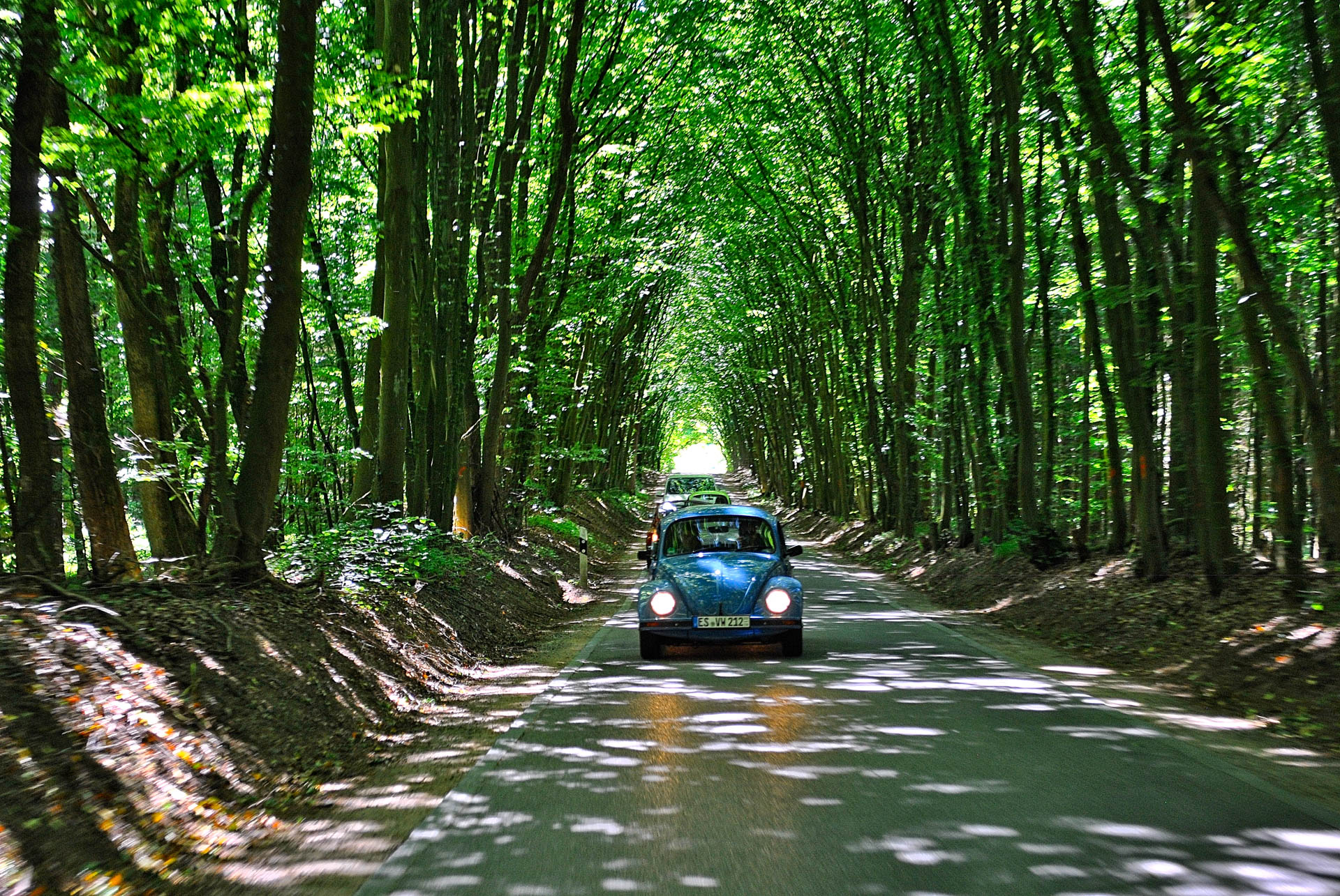 Convoy ride through rustic landscapes
