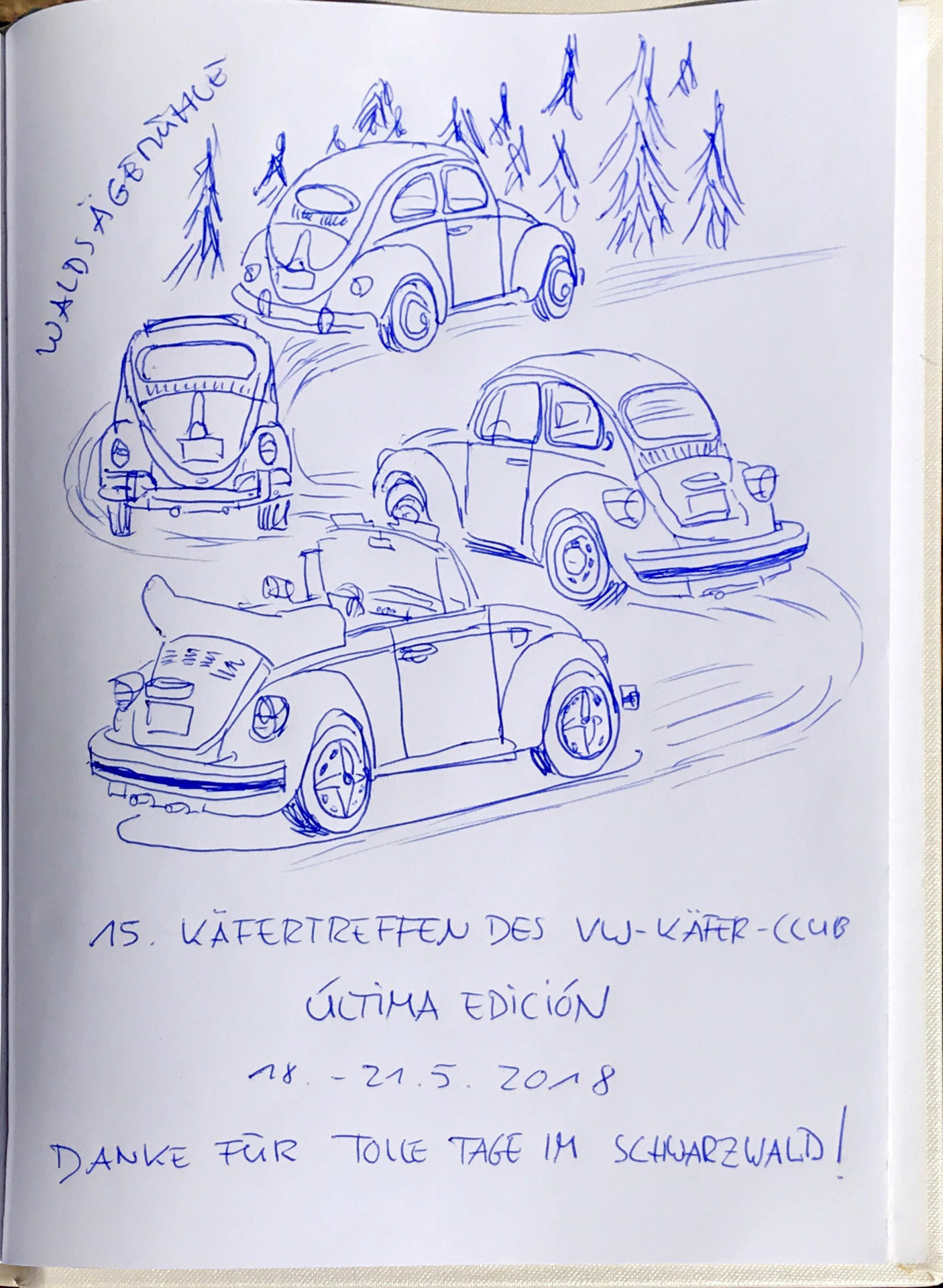 A dedication in the guest book.