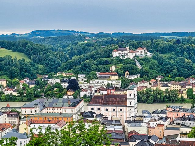 Passau, view from the Veste Oberhaus