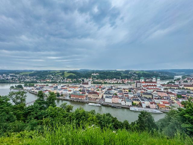 Passau, view from the Veste Oberhaus